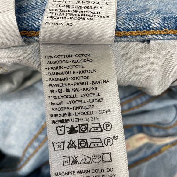 Levi's Women Ribcage Straight Ankle Jeans Size 27 Blue Denim B338 -17 - Picture 12 of 16